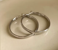Large Flat Geometric Hoop Earrings